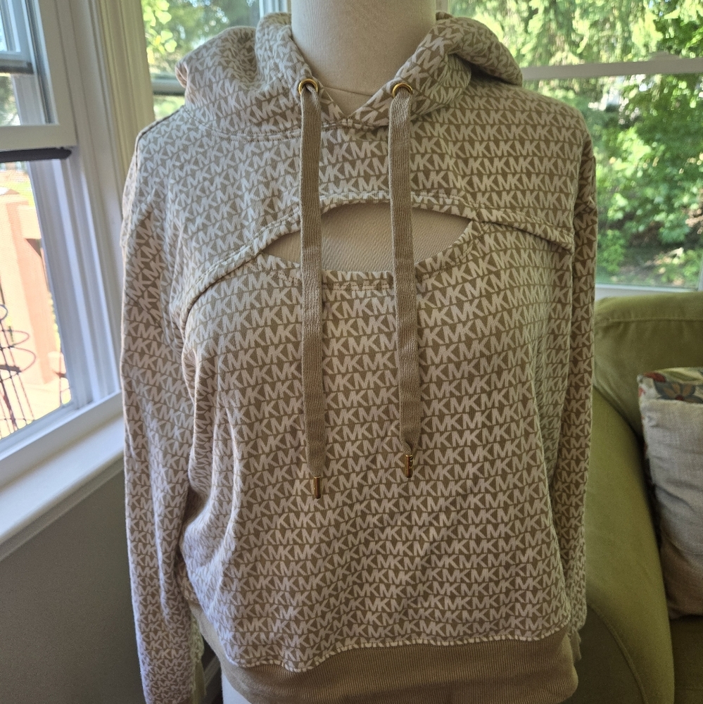 Michael Kors keyhole front sweatshirt Womens size Medium NWOT